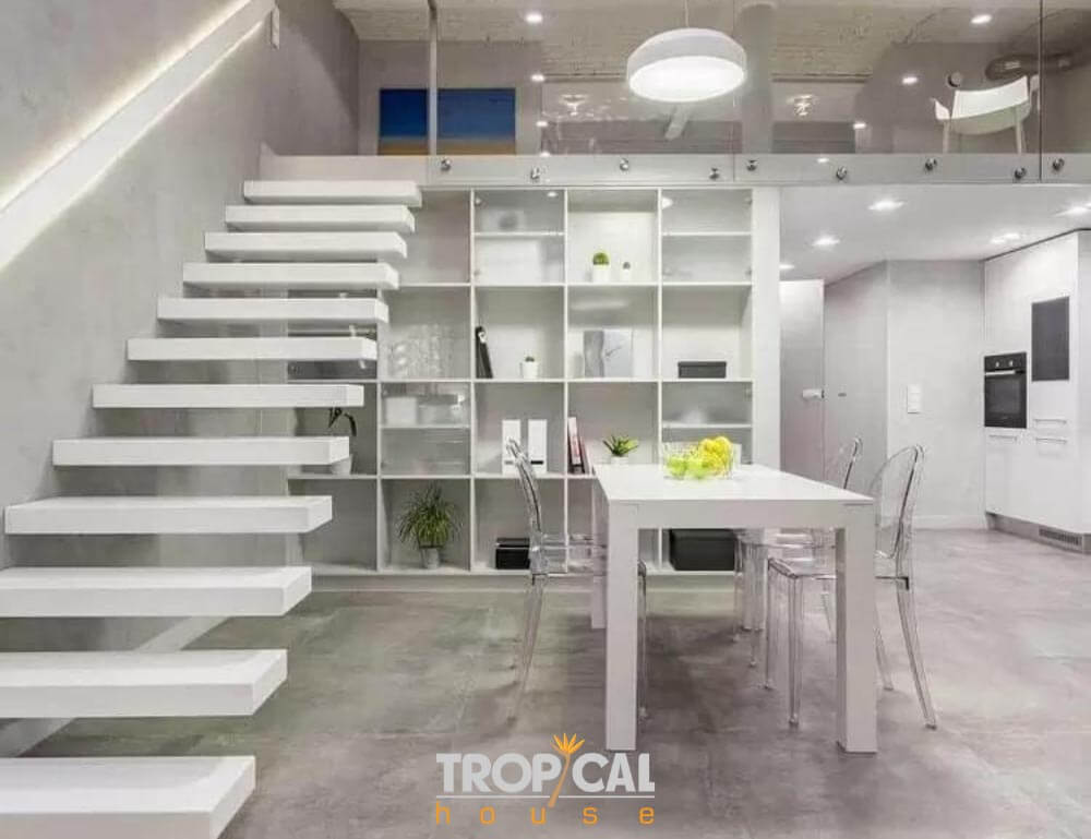 Kh&ocirc;ng gian nội thất nh&agrave; nhỏ đẹp 15m2 với g&aacute;c lửng